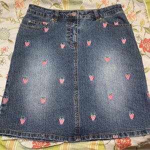 Vintage Lilly Pulitzer Jean Strawberry Skirt